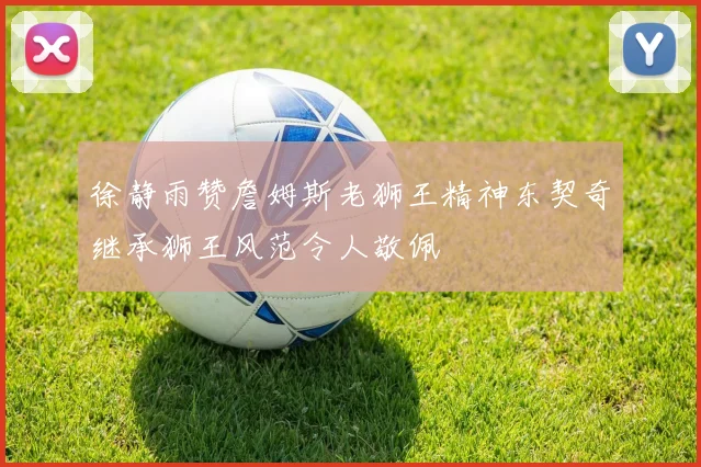 徐静雨赞詹姆斯老狮王精神东契奇继承狮王风范令人敬佩
